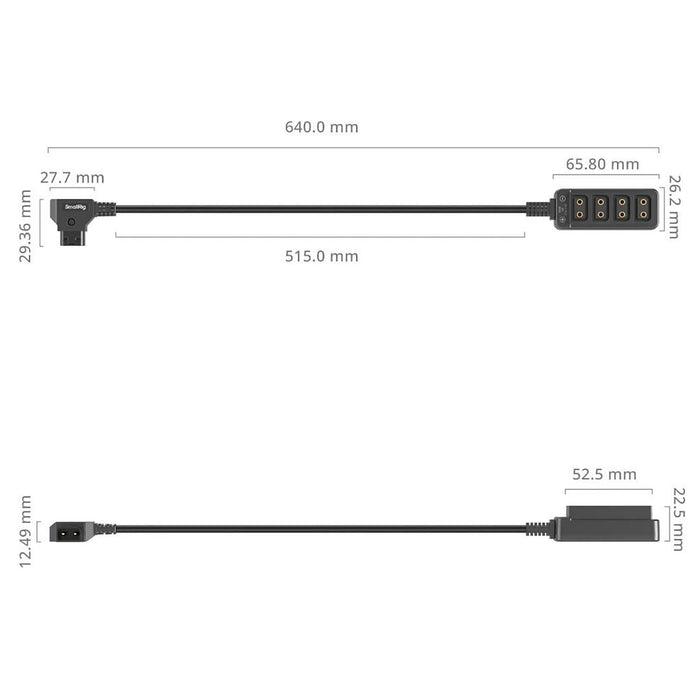 SmallRig 4831 Cavo di Alimentazione D-Tap 1-to-4