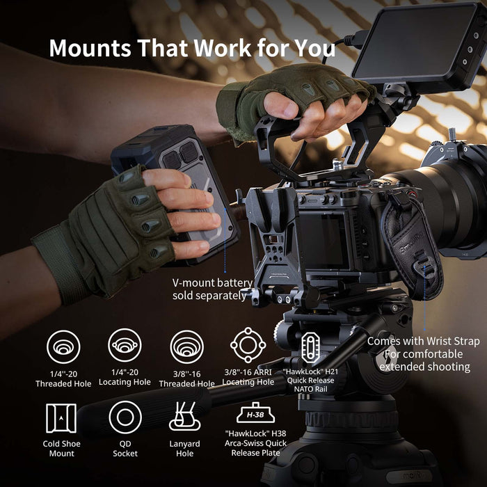 SmallRig HawkLock Cage Kit per Sony FX5 XLR Handle Kit 6777