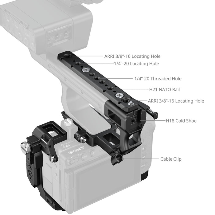 SmallRig HawkLock Cage Kit per Sony FX5 XLR Handle Kit 6777