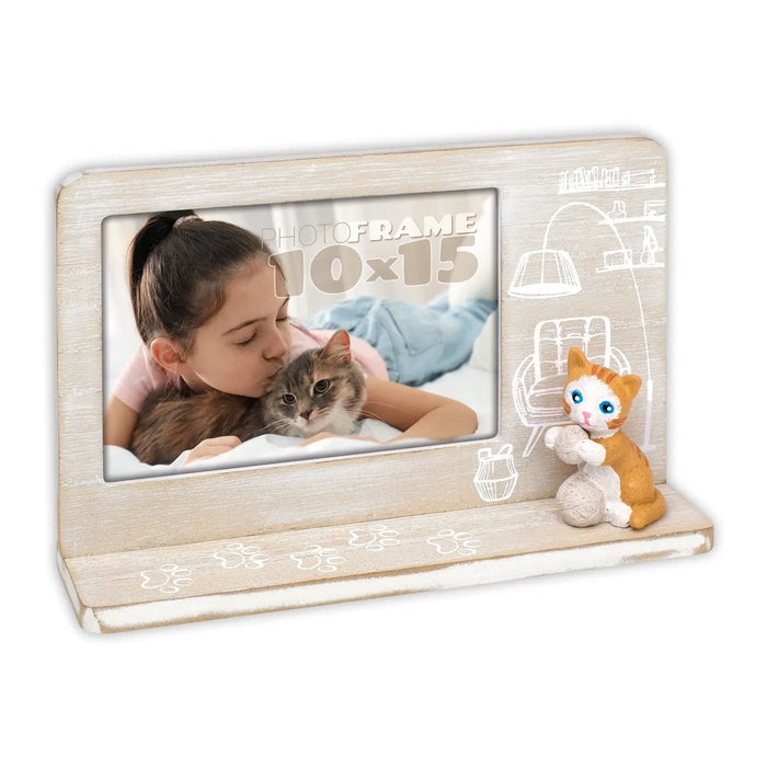 ZEP Salem 10x15 – Cornice Portafoto Gatto in Legno