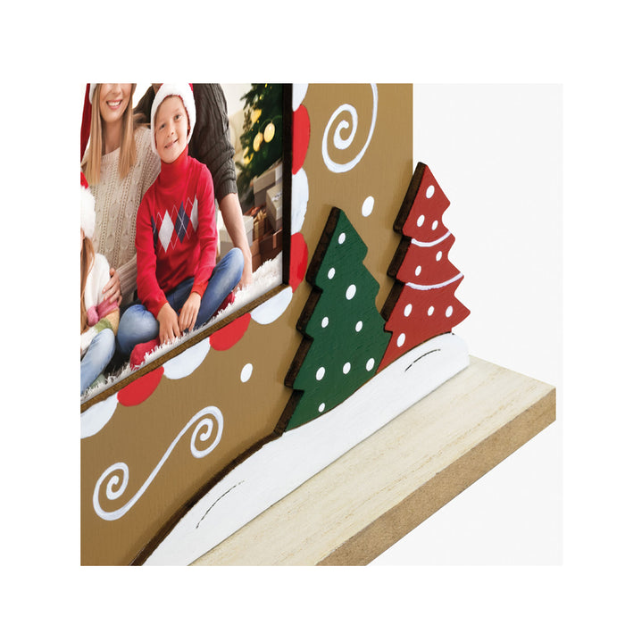 Cornice in legno con decorazione natalizia "Sweetie" (10x15) - Art. CH554