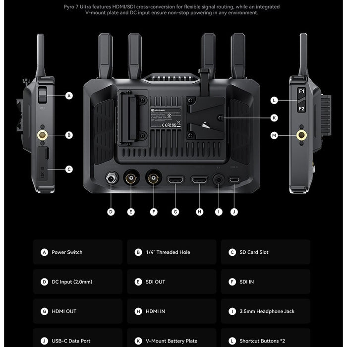 Hollyland Pyro 7 Ultra – Monitor Wireless TX/RX 7"