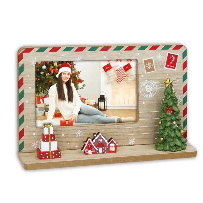 Cornice natalizia in legno "Erlen" (10x15) - Art. LS7964