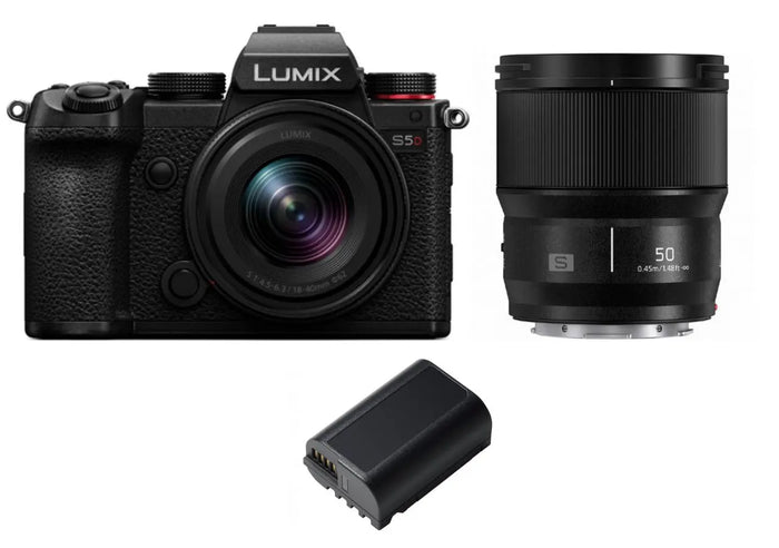 Panasonic Lumix S5D + 18-40mm + 50mm f/1.8 + Batteria BLK22