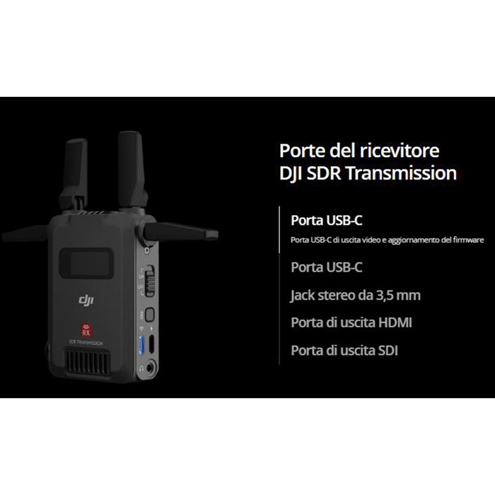 DJI SDR Transmission (Combo) caratteristiche e porte ricevente