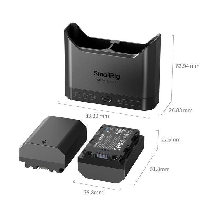 SmallRig 5483 Turbo Charging Kit per batterie NP-FZ100