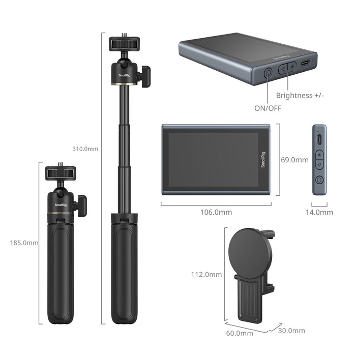 SmallRig 4851B Wireless Video Monitor for Phone Vlog Kit