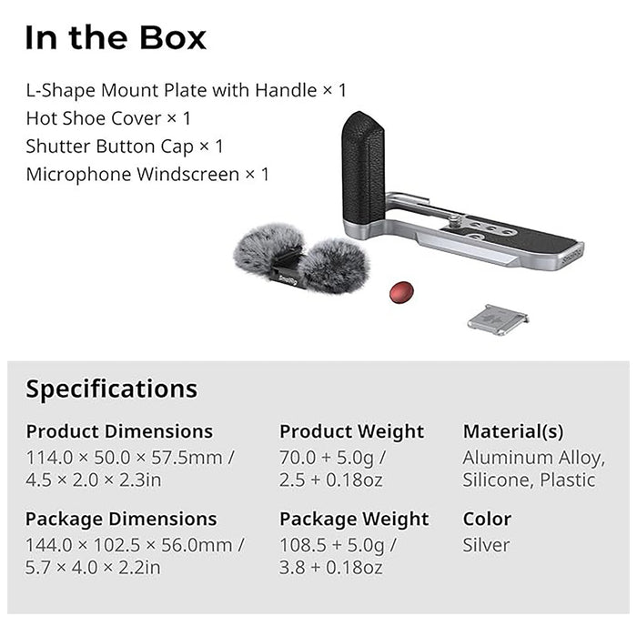 SMALLRIG  GRIP FUJI X-M5 (SILVER)