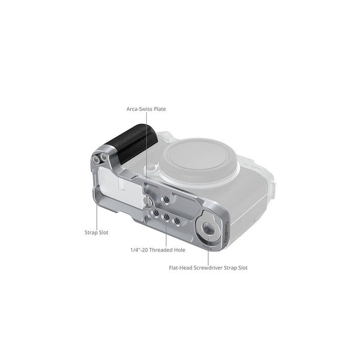 SMALLRIG MOUNT PLATE WITH SILICONE HANDLE SILVER (FUJI X-M5)