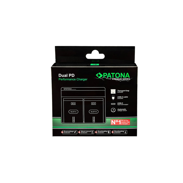PATONA DUAL PD PERFORM. CHARGER LP-E6