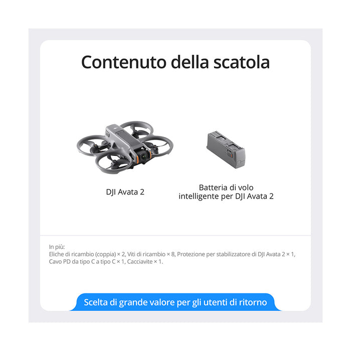 Contenuto della scatola Drone DJI Avata 2
