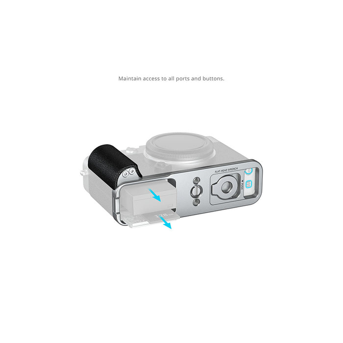 SMALLRIG MOUNT PLATE WITH SILICONE HANDLE SILVER