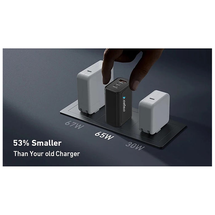 OneGear Action Charger 65W 3 porte (1 USB 2 Type C) - Bianco