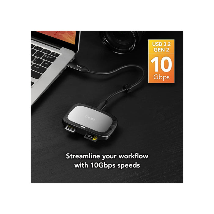 Lexar Lettore professionale USB 3.2 Gen 2 per schede CFexpress tipo A e SD UHS-II