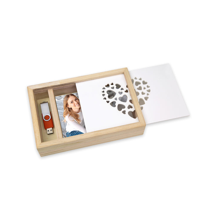 Scatola in legno Love box USB (13x18) - Art. CZ1257