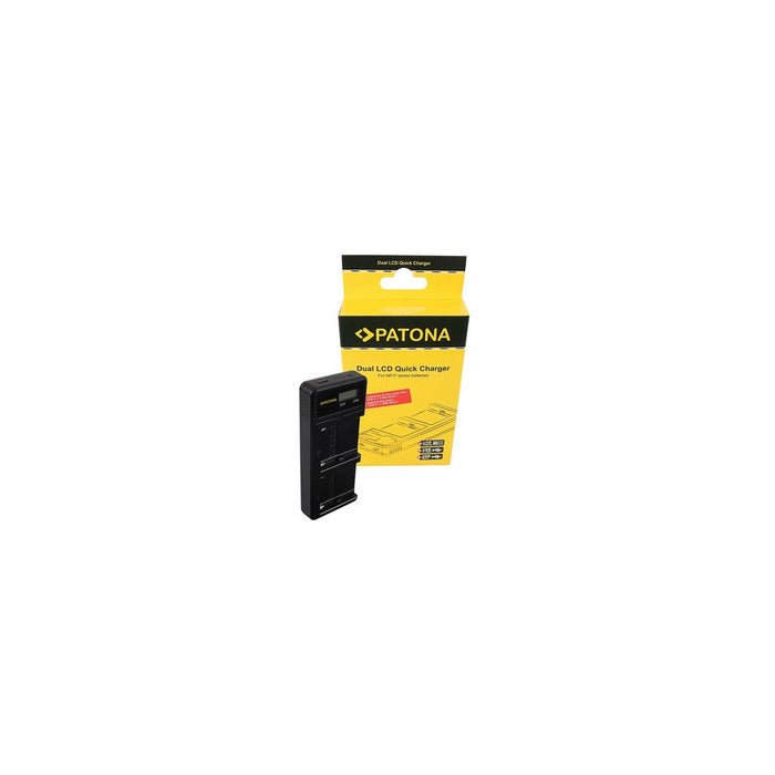 Patona caricabatterie Smart Dual LCD (per batterie NP-F)