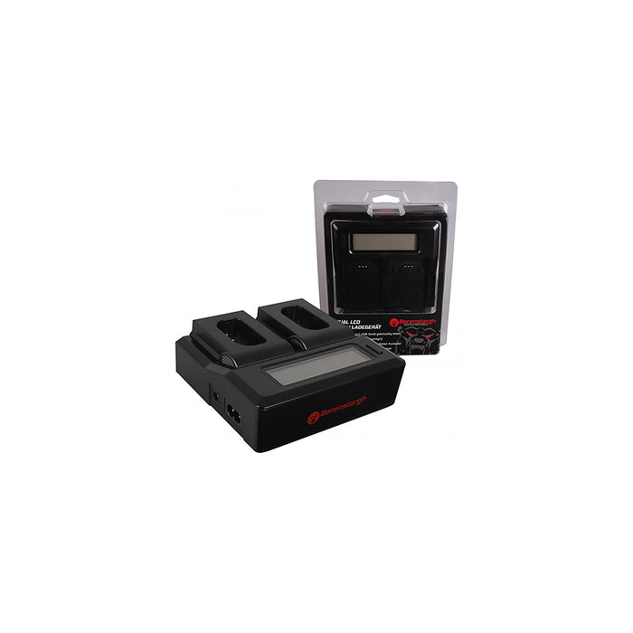 Berenstargh caricabatterie doppio Dual LCD USB (per DMW-BLJ31)