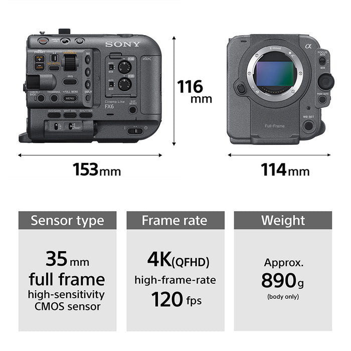 Sony Cinema line FX6 - Garanzia Sony Italia