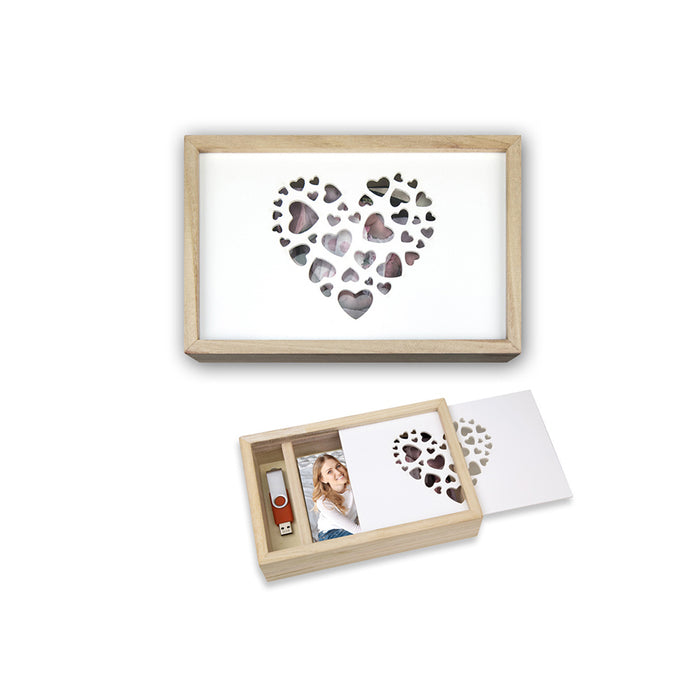 Scatola in legno Love box USB (13x18) - Art. CZ1257