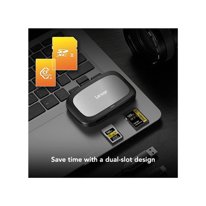 Lexar Lettore professionale USB 3.2 Gen 2 per schede CFexpress tipo A e SD UHS-II